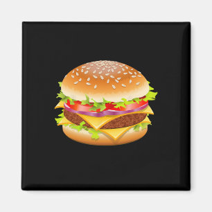 Cheeseburger Hamburger Burger Funny Food Halloween Magnet