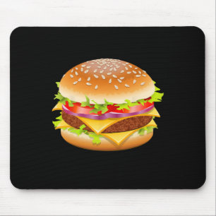 Cheeseburger Hamburger Burger Funny Food Halloween Mousepad