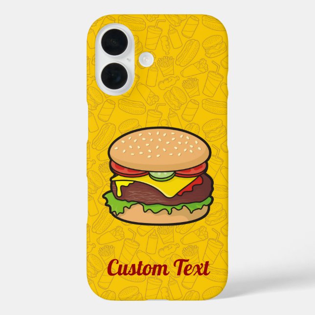 Cheeseburger iPhone 16 Hülle (Rückseite)