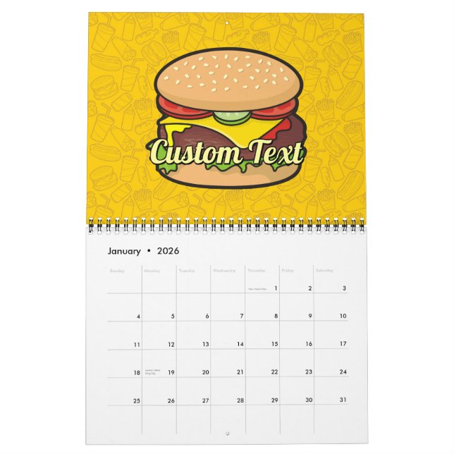 Cheeseburger Kalender (Jan 2026)