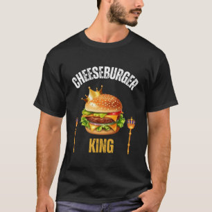 Cheeseburger-König-Shirt Lustiges Cheeseburger-Lie T-Shirt