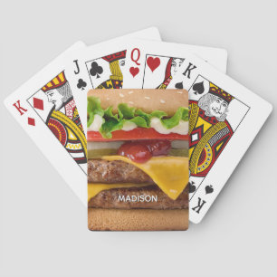 Cheeseburger mit eigenem Namen Spielkarten