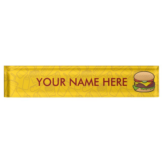 Cheeseburger Namensplakette (Vorderseite)