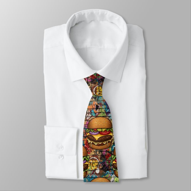 Cheeseburger Neck Tie Krawatte (Gebunden)