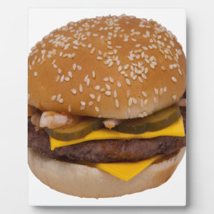 Cheeseburger On Sesame Seed Bun Fotoplatte