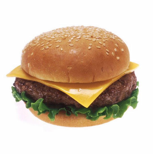 Cheeseburger-Paradies Freistehende Fotoskulptur (Vorne)