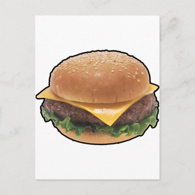 Cheeseburger Postkarte (Vorderseite)