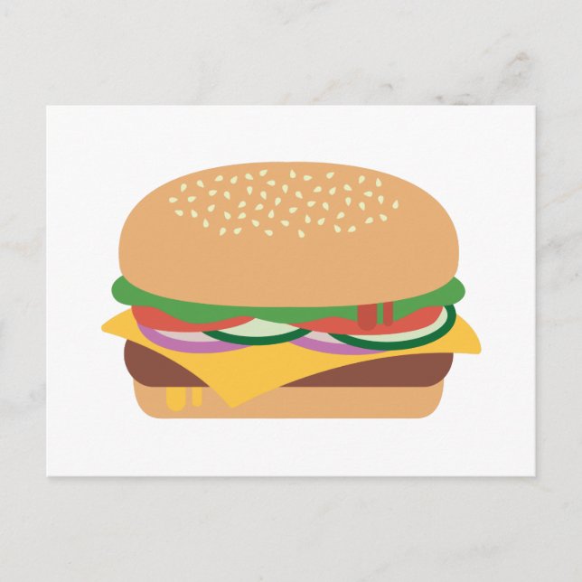 Cheeseburger Postkarte (Vorderseite)