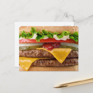 Cheeseburger Postkarte