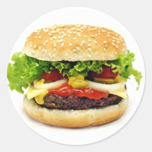 Cheeseburger Runder Aufkleber