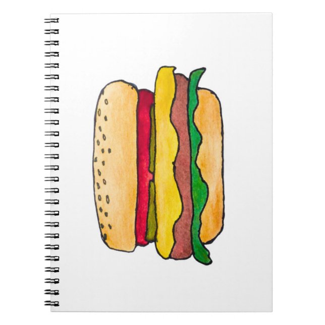 Cheeseburger Spiral Notebook und Rezept Buch (Vorderseite)