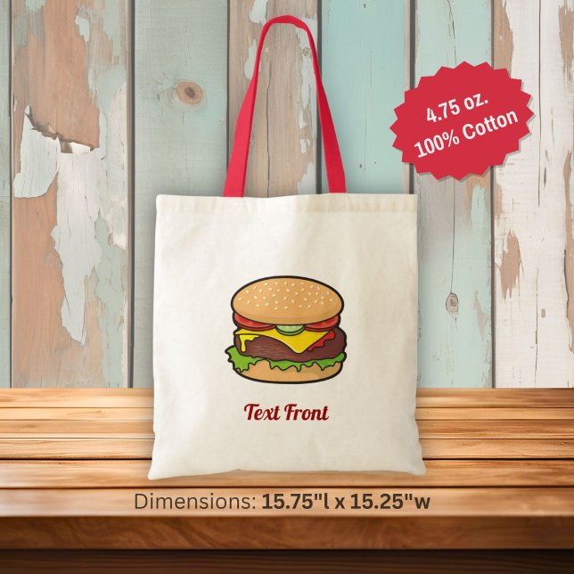 Cheeseburger Tote Bag Tragetasche (Von Creator hochgeladen)