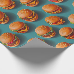 Cheeseburger Wrapping Paper Geschenkpapier