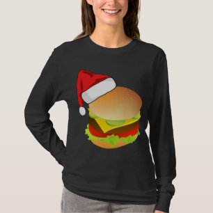 Cheeseburgers Hamburger Weihnachtsmannmütze Matchi T-Shirt