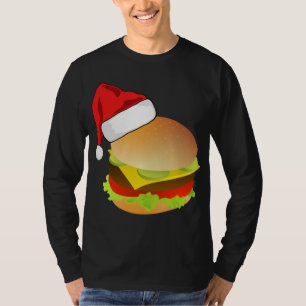 Cheeseburgers Hamburger Weihnachtsmannmütze Matchi T-Shirt
