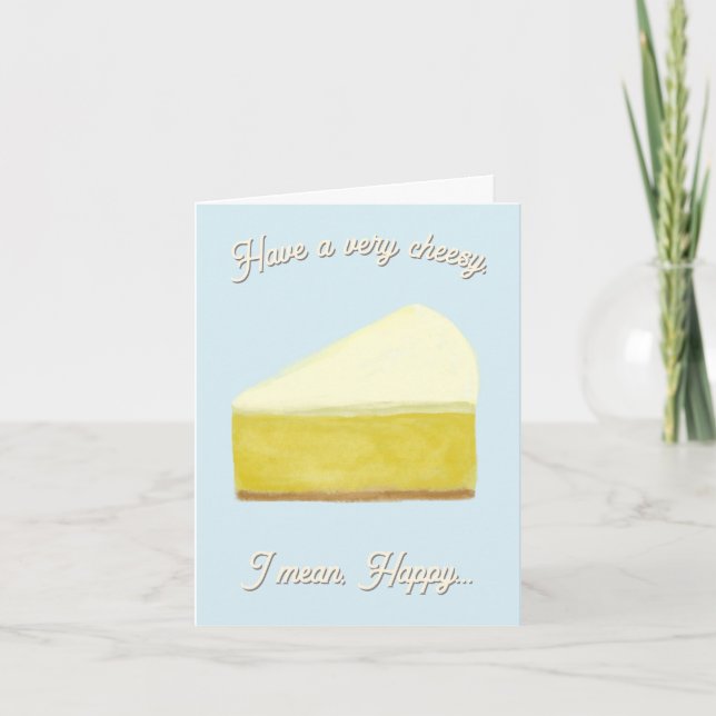 Cheesecake Funny Birthday Card Karte (Vorderseite)
