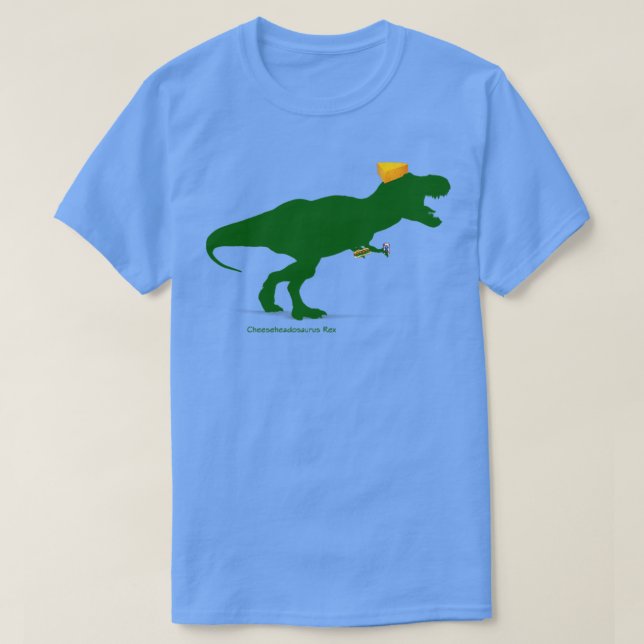 Cheesehead Cheeseheadasaurus Packers Dinosaur T-Shirt (Design vorne)