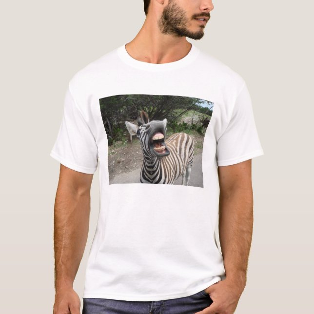 cheesing Zebra T-Shirt (Vorderseite)