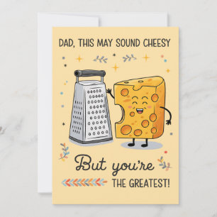 Cheesy Cheese Dad Lustiger Geburtstag Vatertag Feiertagskarte