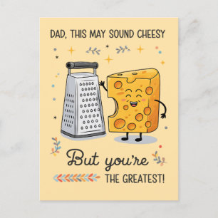 Cheesy Cheese Vater Funny Geburtstag Vater's Day Postkarte