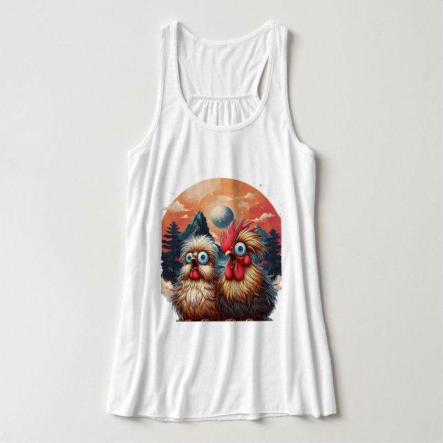 "Cheesy Chicken Mountain Mystery"  Tank Top (Design Vorderseite)