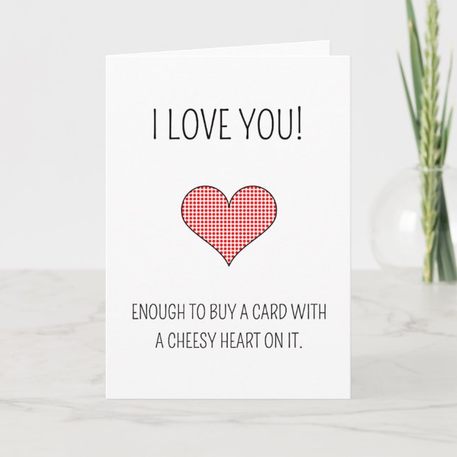 Cheesy heart - Valentine's Day card Feiertagskarte (Vorderseite)