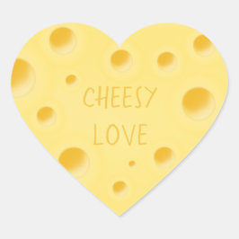 "Cheesy Liebe" Adorable individualisierbare Schwei Herz-Aufkleber