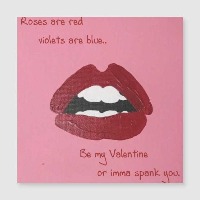 Cheesy Lines for Valentine's magnet (Devant)