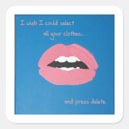 Cheesy Lines for Valentine's Quadratischer Aufkleber