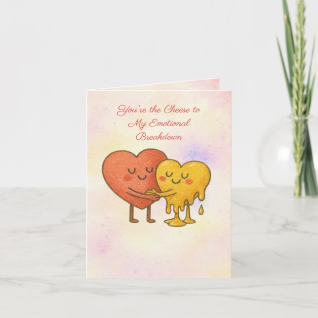 Cheesy Love & Laughs - Carte de voeux amusante (Devant)
