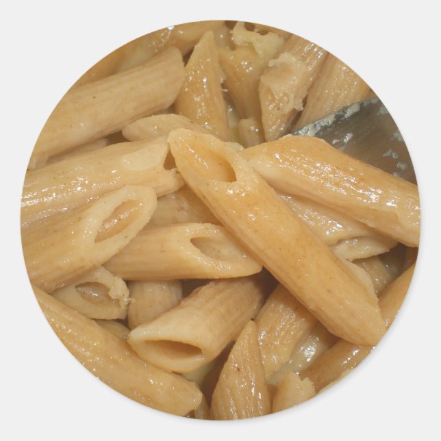Cheesy Pasta Runder Aufkleber (Vorderseite)