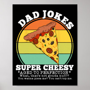 Cheesy Vater Joke Slice Pizza Funny Vathers Day R Poster