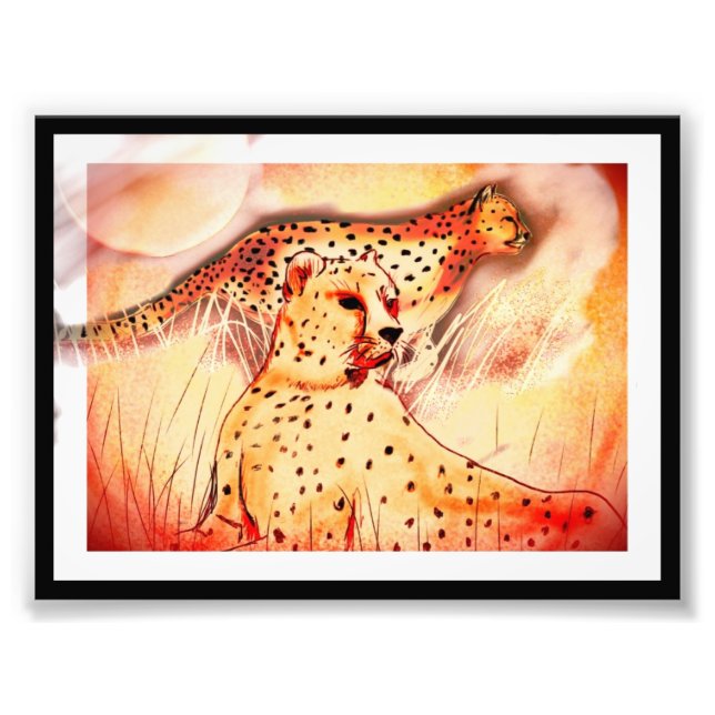 Cheetah 12x18 print fotodruck (Vorne)