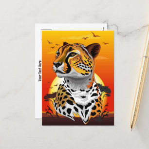 Cheetah African Feline Wild Animal Feiertagspostkarte