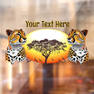 Cheetah African Feline Wild Animal Fensteraufkleber