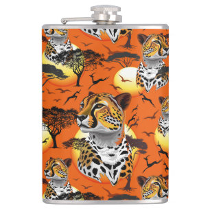 Cheetah African Feline Wild Animal Flachmann