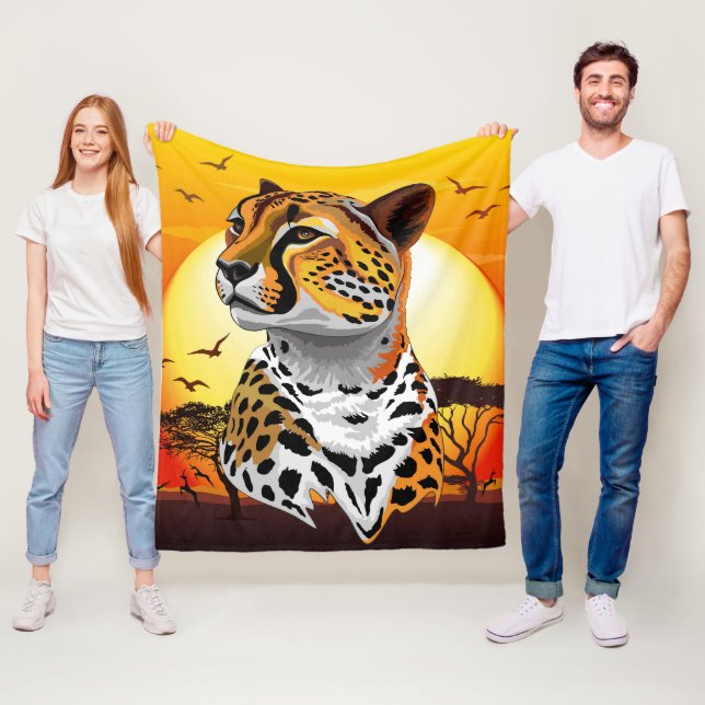 Cheetah African Feline Wild Animal Fleecedecke (Beispiel)