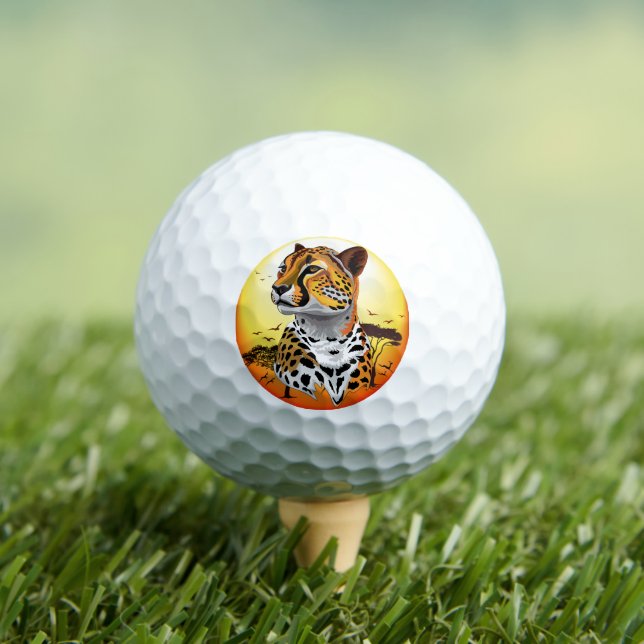 Cheetah African Feline Wild Animal Golfball (Insitu T-Shirt)