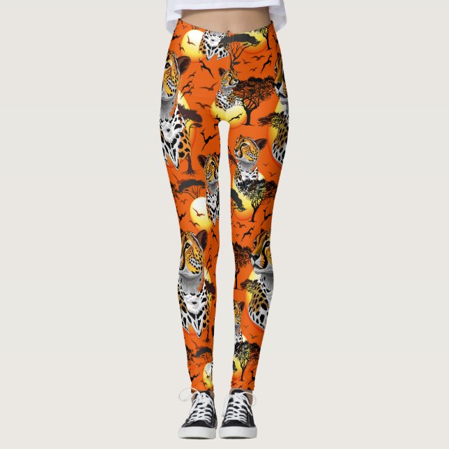 Cheetah African Feline Wild Animal Leggings (Vorderseite)