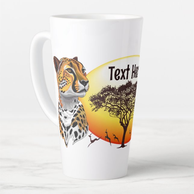 Cheetah African Feline Wild Animal Milchtasse (Linke Ecke)