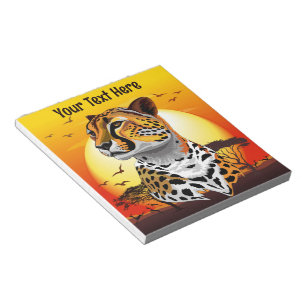 Cheetah African Feline Wild Animal Notizblock