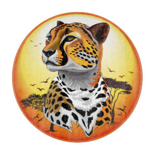 Cheetah African Feline Wild Animal Schneidebrett
