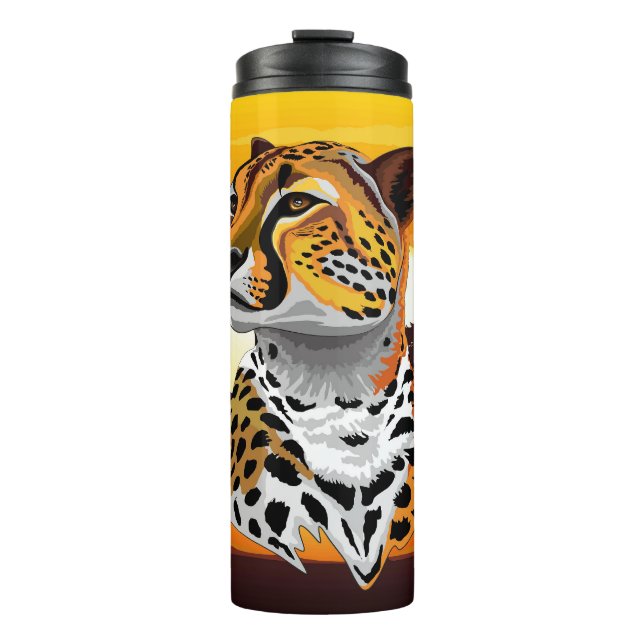 Cheetah African Feline Wild Animal Thermosbecher (Vorderseite)