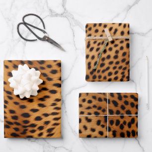Cheetah Animal Fur Geschenkpapier Set