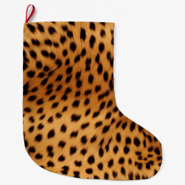 Cheetah Animal Fur Großer Weihnachtsstrumpf