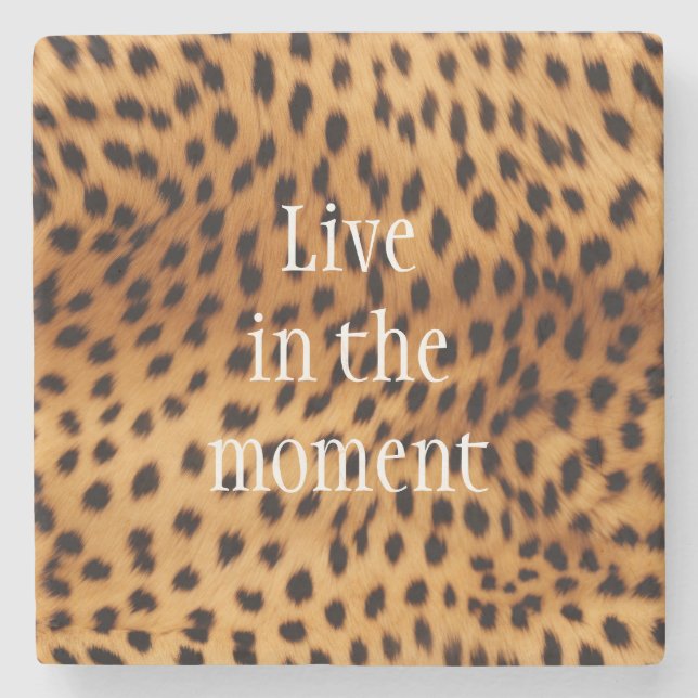 Cheetah Animal Fur Steinuntersetzer (Vorderseite)