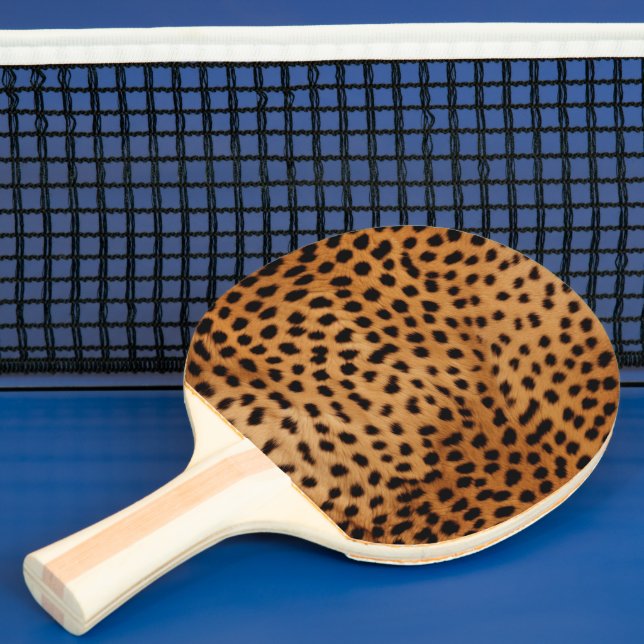 Cheetah Animal Fur Tischtennis Schläger (InSitu)