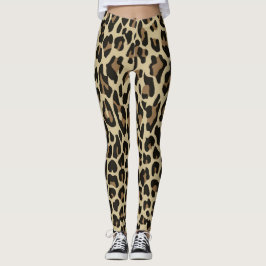Cheetah animal léopard Brown Leggings