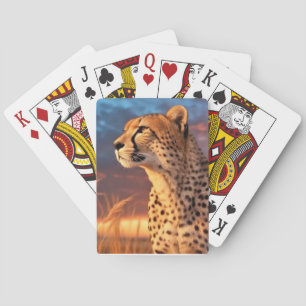 Cheetah Animal Nature Majestic Wild Spielkarten