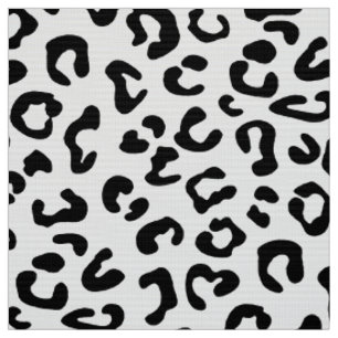 Cheetah Animal Print in Schwarz und Weiß Stoff